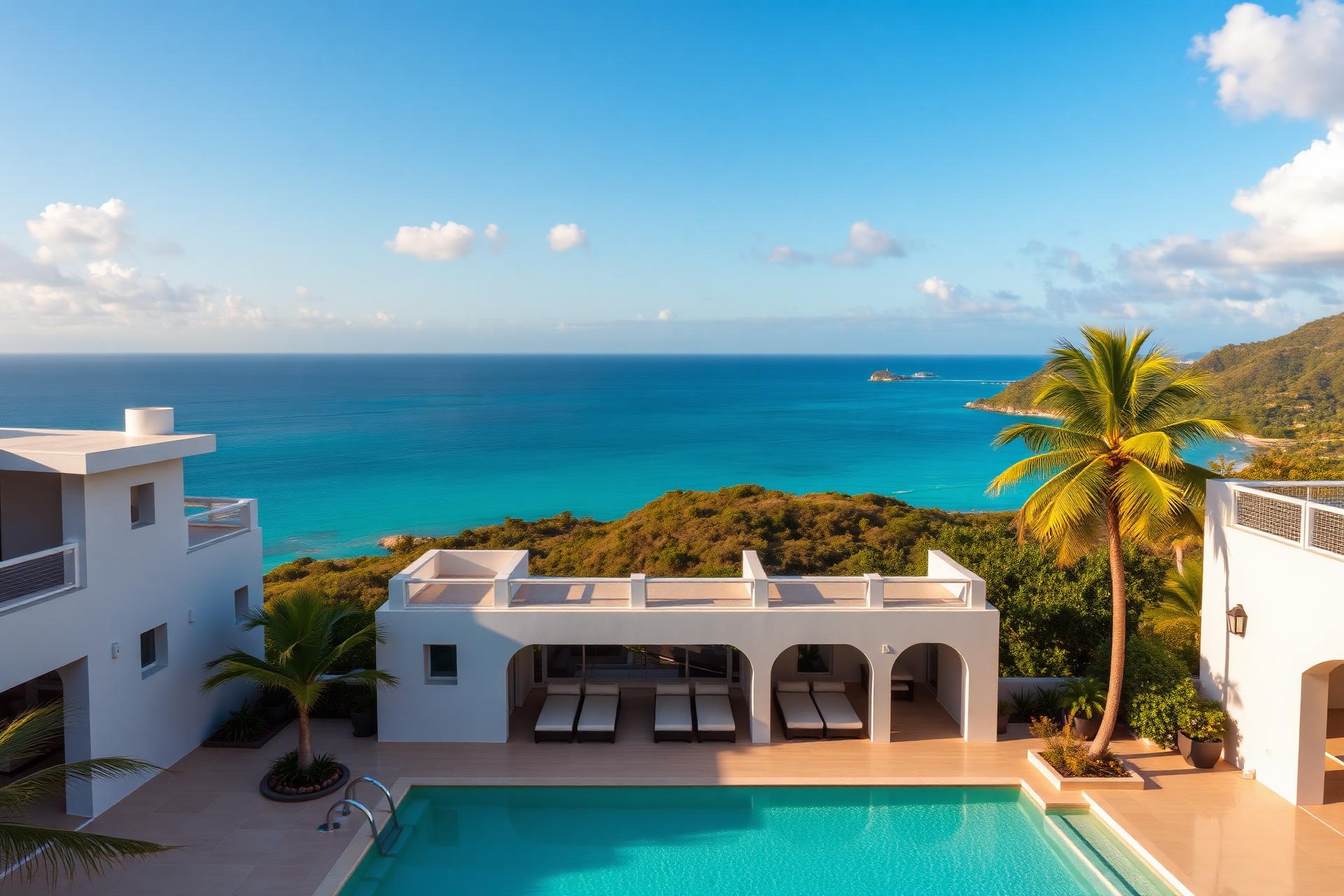 Villa de luxe en Guadeloupe avec piscine et vue mer